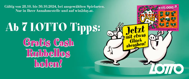 Lotto gratis Cash Rubbellos holen