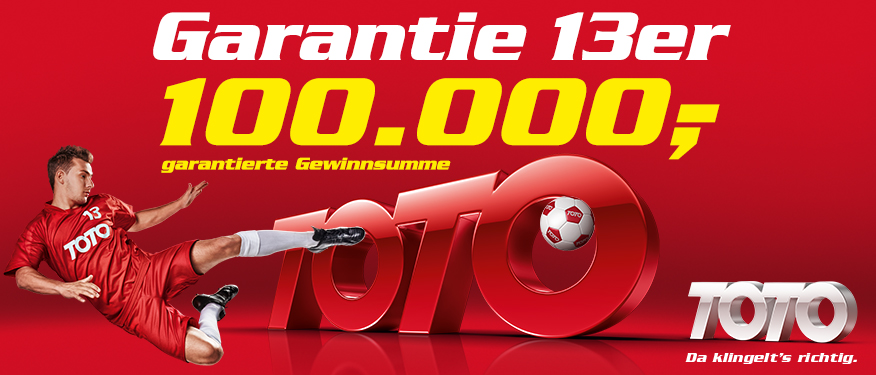 Toto Garantie 13er - 100.000 Euro garantiert