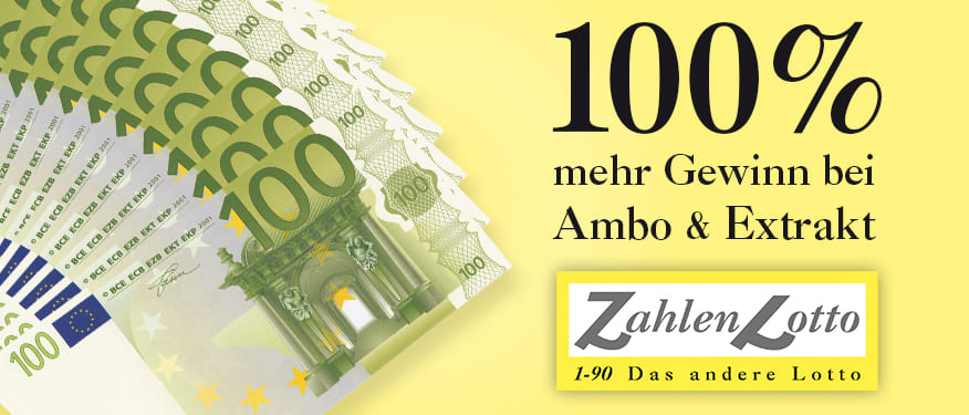 Zahlenlotto 100 Prozent mehr Gewinn bei Ambo und Extrakt